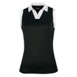 Kép 1/2 - Sleeveless V-Placket Colourblock Polo