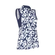 Kép 1/2 - Abstract Floral Sleeveless Polo