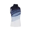 Kép 1/2 - Gradient Wave Print Golf Shirt with Convertible Collar