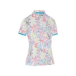 Kép 1/2 - Chevron Floral Pattern Short Sleeve Golf Polo Shirt