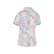 Kép 2/2 - Chevron Floral Pattern Short Sleeve Golf Polo Shirt