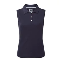 Interlock sleeveless solid navy