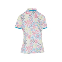 Chevron Floral Pattern Short Sleeve Golf Polo Shirt