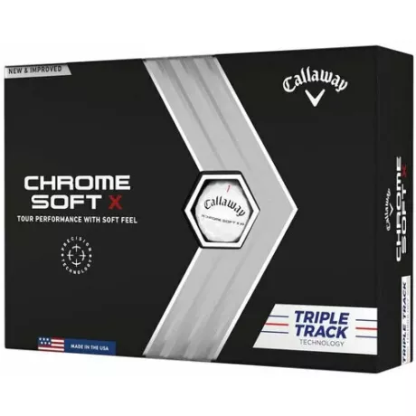 Callaway Chrome Soft X TrippleTrack 2022 Fehér Golf Labda