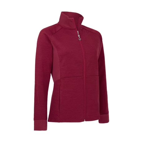 Full Zip Hexagon Heather Fleece Golf Jacke