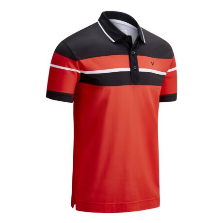 Callaway Golf X-Series Chest Block Shirt-HIGH RISK RED