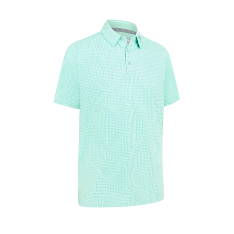 Warped Gingham Print Polo