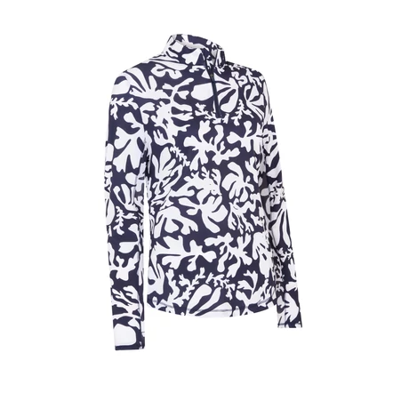 Abstract Floral Sun Protection Top