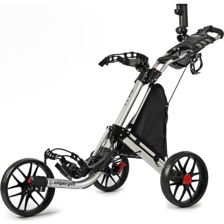 Sniper Golf 3-Wheel Trolley Silver