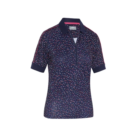 Chevron Print 1/2 Sleeve Golf Polo Shirt