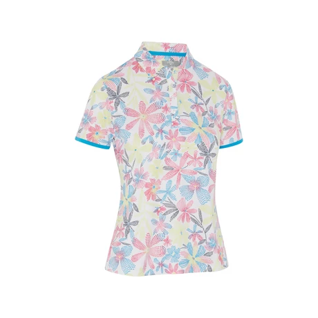 Chevron Floral Pattern Short Sleeve Golf Polo Shirt
