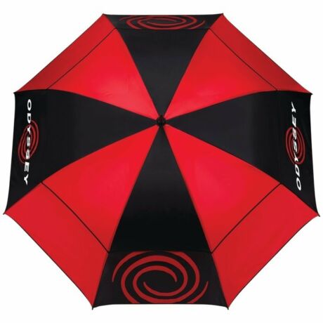 Odyssey 68'' Auto Open Double Canopy Umbrella Black/Red