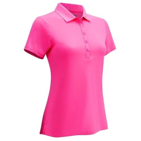 Callaway Girls Micro Hex Solid Polo Shirt Raspberry Sorbet